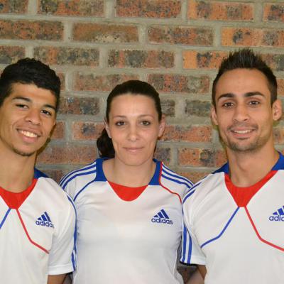 Championnat d'Europe de Wushu sportif 2014 sénior et junior: Bilal Talha (1er), Delphine Stambouli (1ère), Thomas Nguyen (2ème).