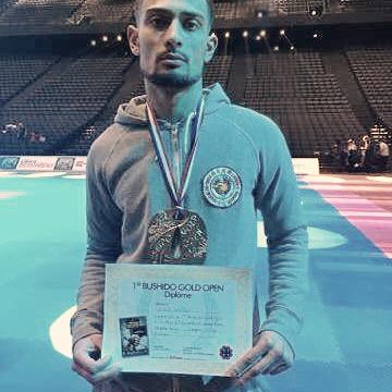Jonathan Nguyen, vainqueur -60 kg lors du 1er Bushido Gold Open à Paris Bercy en 2017.